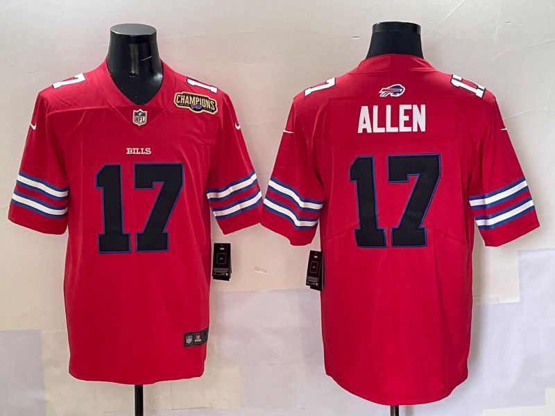 Men 2025 Buffalo Bills #17 Allen Red Throwback Nike Limited NFL Jersey style 2->arizona diamondback->MLB Jersey